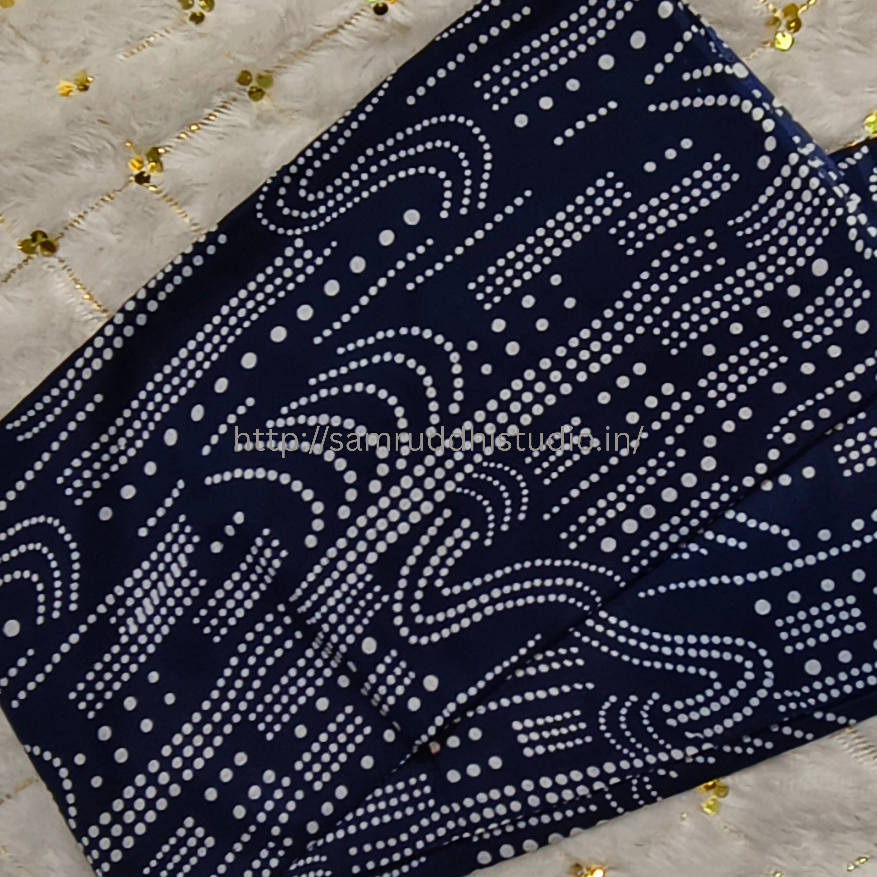 BAGRU PRINT MULMUL COTTON SAREE 92*80